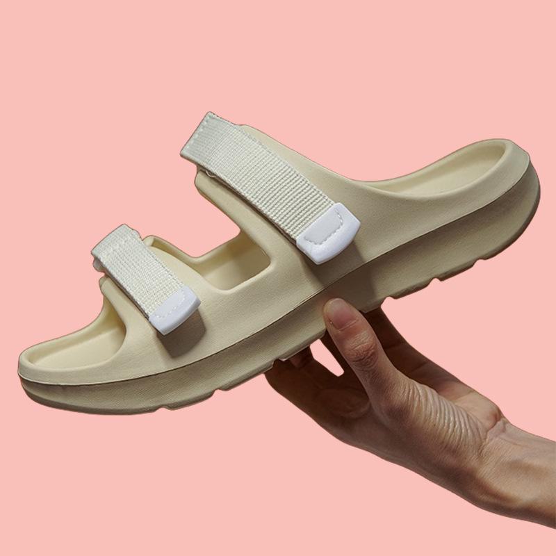 

Стильные мужские и женские пляжные сандалии и шлепанцы на толстой подошве, размеры 36-47 43 бежевый