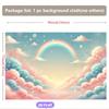 2D Magical Rainbow Cloud Backdrop Kids Birthday Photo Background Banner