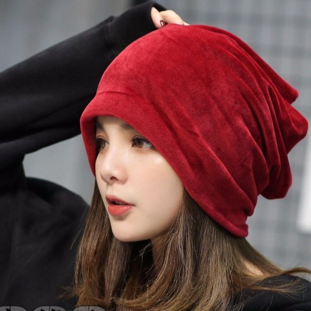 Slouchy Beanie Hat Warm Earmuffs Bicycle Hat Winter Running Beanie  for Men Women