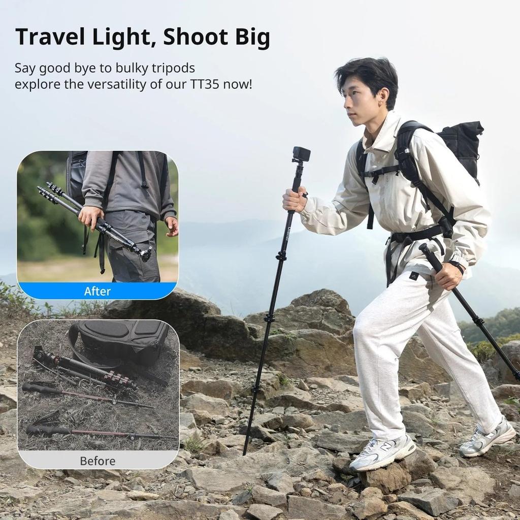 Ulanzi TT35 Hiking Stick Mini Tripod - Compact Camera Accessory