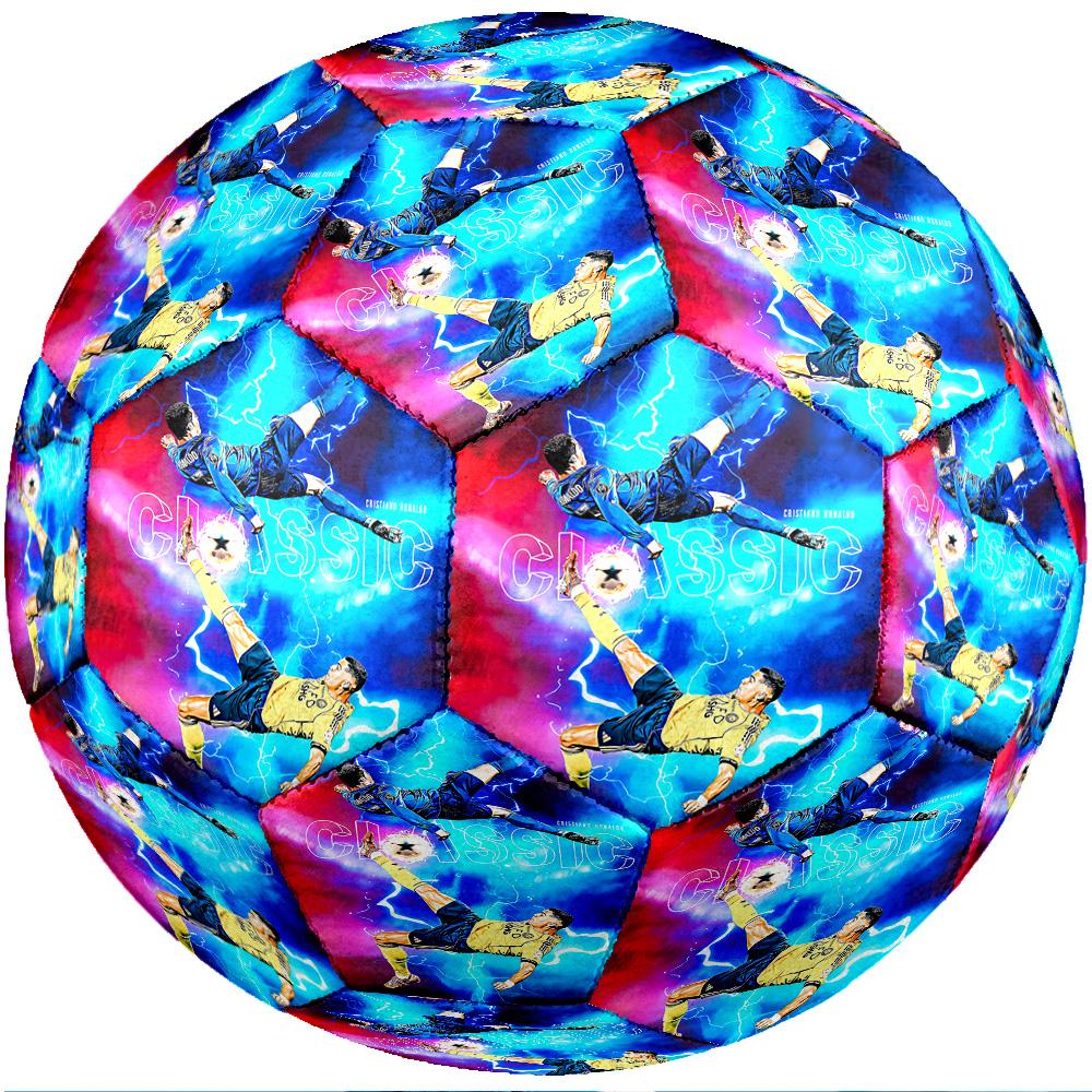 Cristiano Ronaldo Theme Soccer Ball Size 5 Soccer Ball Soft Touch Professional Training Football for Outdoor Sports