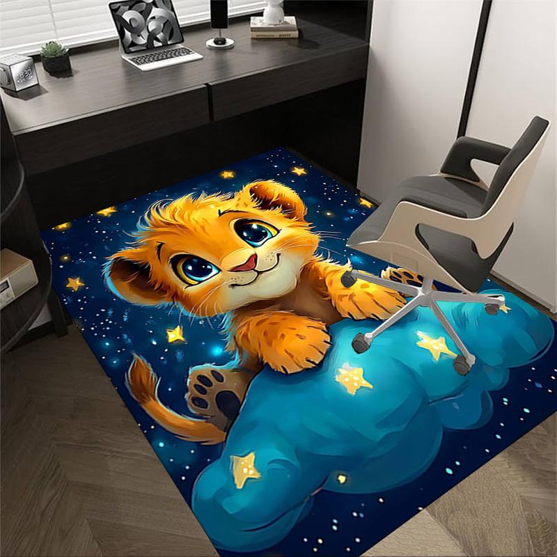 1 Stück Löwenbaby Wolke Extra Groß Rutschfeste Bodenteppich, Büro, Familie, Schlafzimmer, Studio - Großer TeppichJ0414