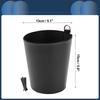 INFINAUTO Car Trash Front Rear Inch Inch Auto Trash For Hanging Bin, & Seat, 5.1 Wide, 5.9 High, Bin, Leather, Black,