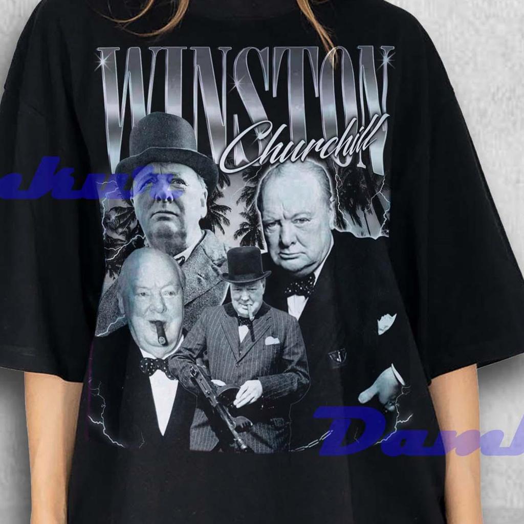 Maglietta Winston Churchill, T-shirt Winston Churchill, Magliette per Fan di Winston Churchill, Maglietta Retro Winston Churchill, Merchandising Winston Churchill