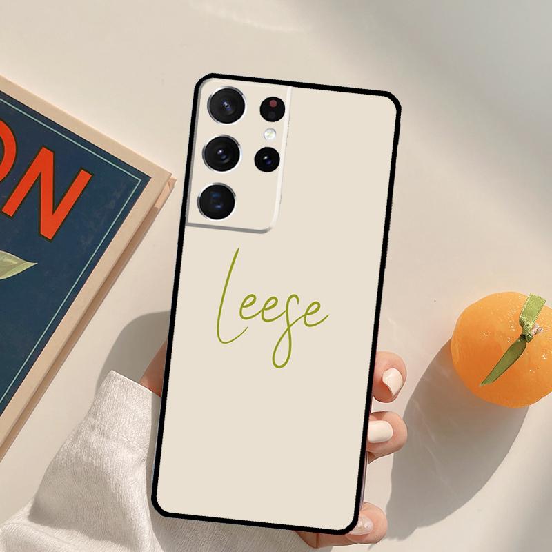 Personalise name initials pastel Phone Case For Samsung Galaxy S22 S23 S21 Ultra S20 FE S8 S9 S10 Plus Note 10 20 Ultra Cover