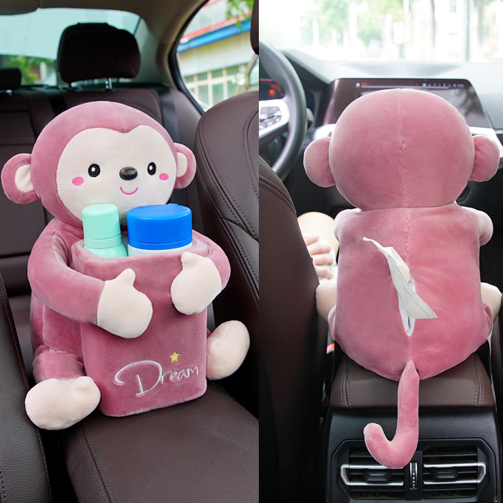 Box Holder, Comfortable Organizer Organization Tissue Case Plush Toy Storage Cartoon Monkey