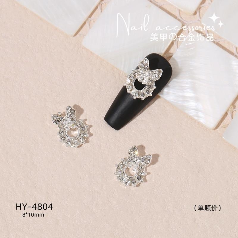 3D Bowknot Crystals Nail Charms  Nail Art Decor Rhinestones Press On Nails Manicure Accessories for Women