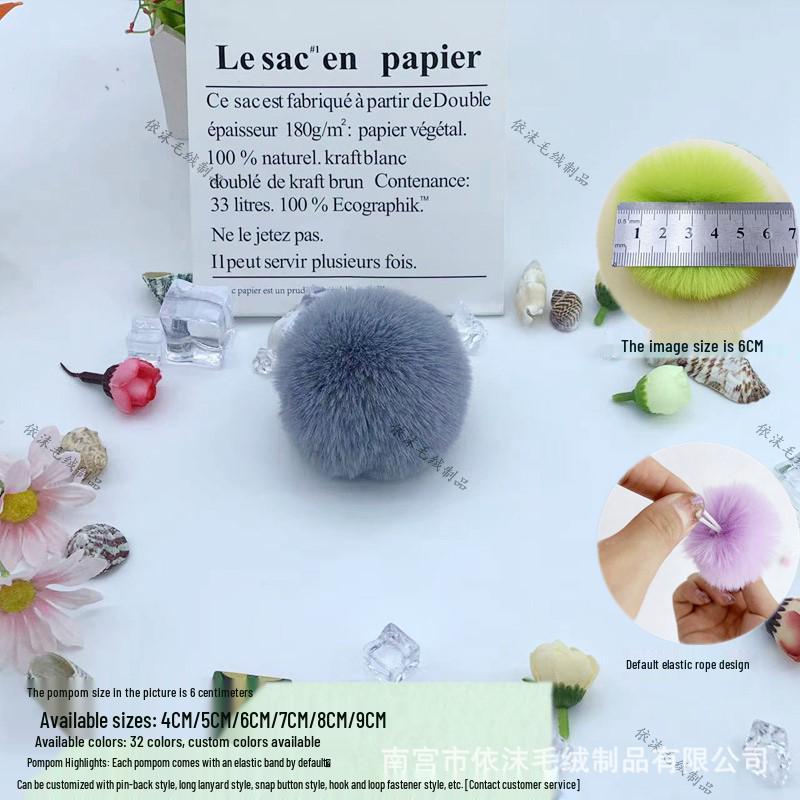 Imitation Rabbit Fur Pom-Poms: 4cm, 6cm, 7cm DIY Plush Balls for Jewelry, Clothing, Hats, Shoes, Bags, and Trims
