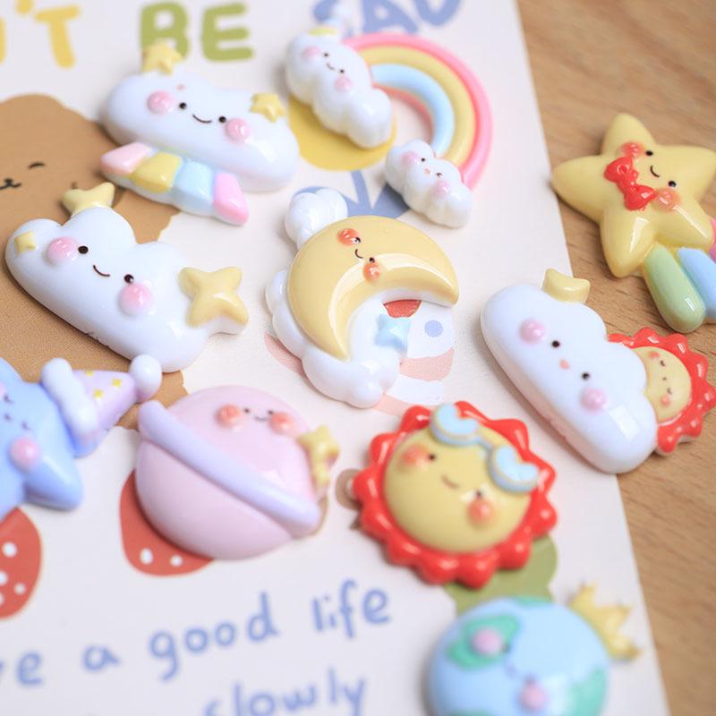 DIY Stickers: Clouds, Sun, Moon, Stars, Rainbow for Shoes, Phone Cases, Pencil Cases & More.
