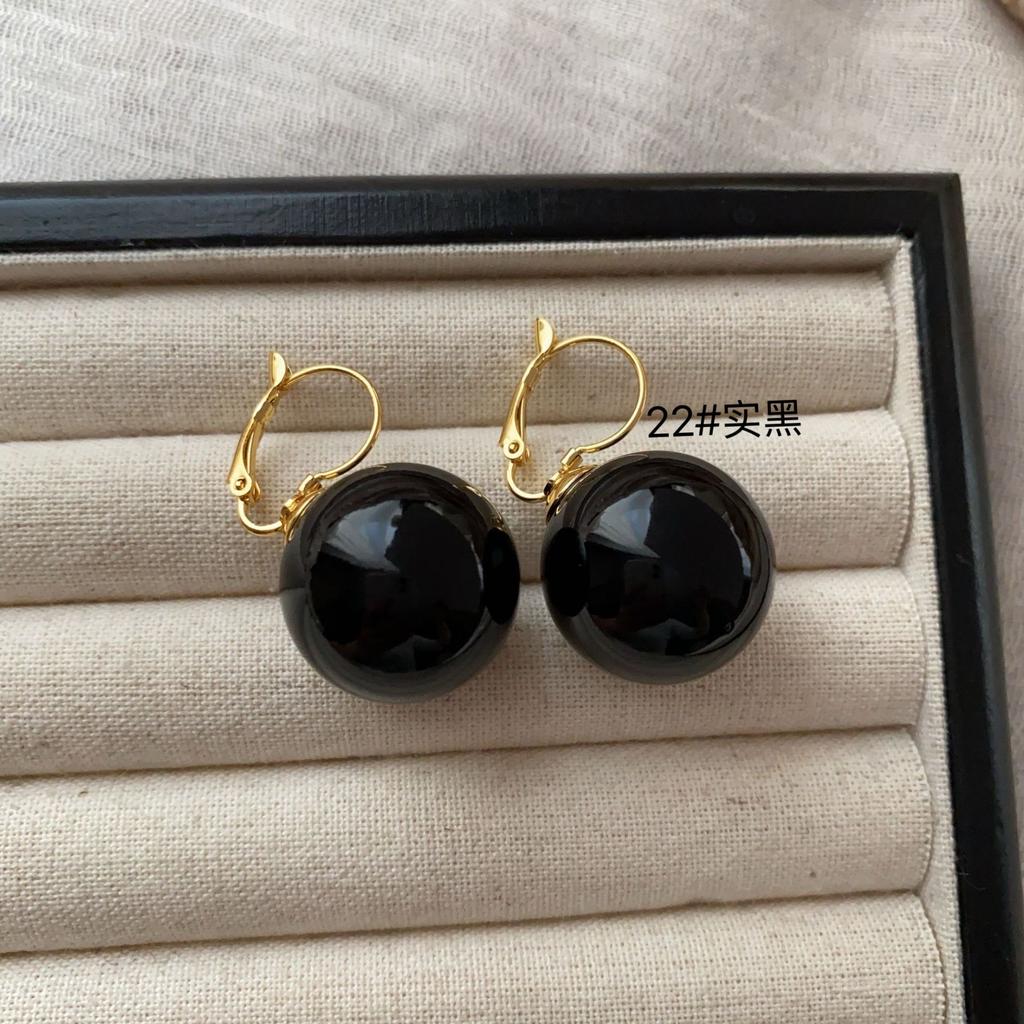 Elegant And Noble, Bright Pearl Ear Buckle Earrings, Commuting Simple Temperament, Multi-Color Light Luxury, High-End Exquisite Earrings