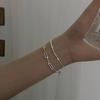 Fashion Silver Color Gypsophila Sparkling Bracelet for Women Elegant Fine Adjustable Bangle Jewelry Party Accessories Gifts