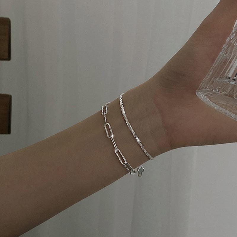 Fashion Silver Color Gypsophila Sparkling Bracelet for Women Elegant Fine Adjustable Bangle Jewelry Party Accessories Gifts