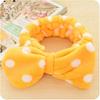 Romantic Facial Spa Makeup Cleansing Cute Bow Velvet Elastic Headband for Women (Pack of 2) - Multicolor