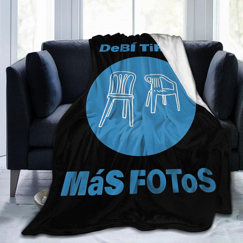 Bad Bunny Debi Tirar Mas Fotos Tour Blanket Cover Flannel DTMF Super Warm Throw Blanket for Outdoor Travel Bedroom Quilt