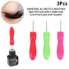 3Pcs Lash Glue Bottle Blocking Needle Replacement Eyelash Extension Glue Mouth Head Special Plug Caps Opener Makeup Tools