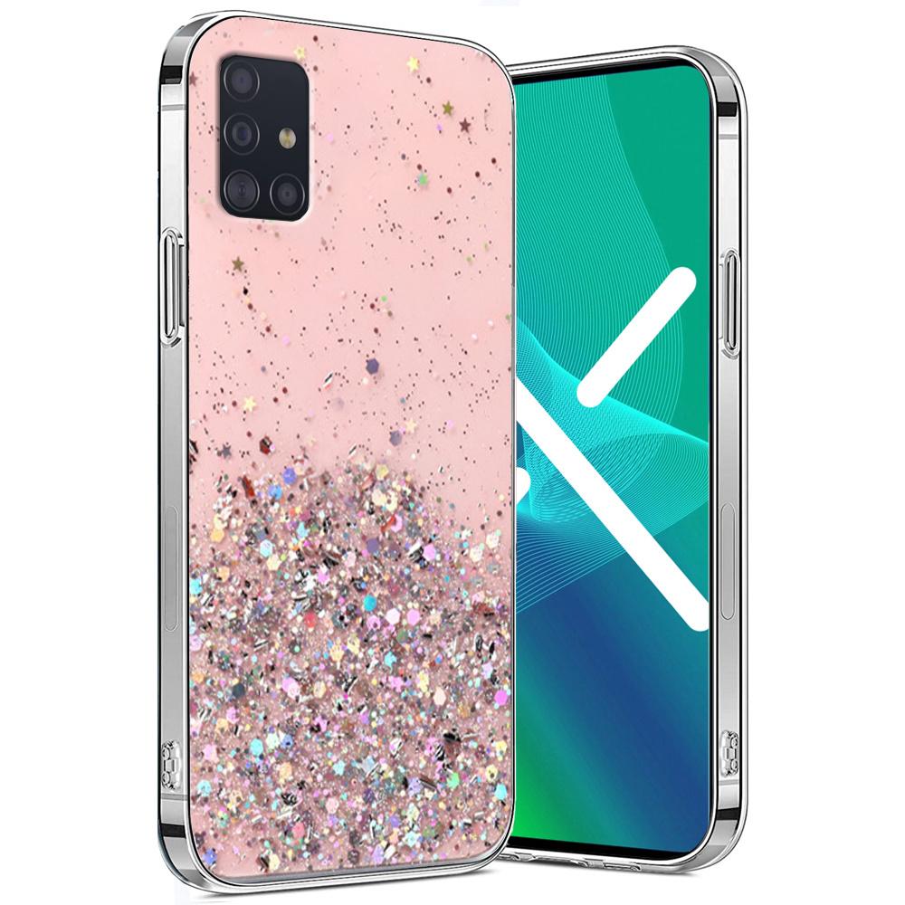 Samsung Galaxy A51 4G Hülle, Glitzernd, Rosa