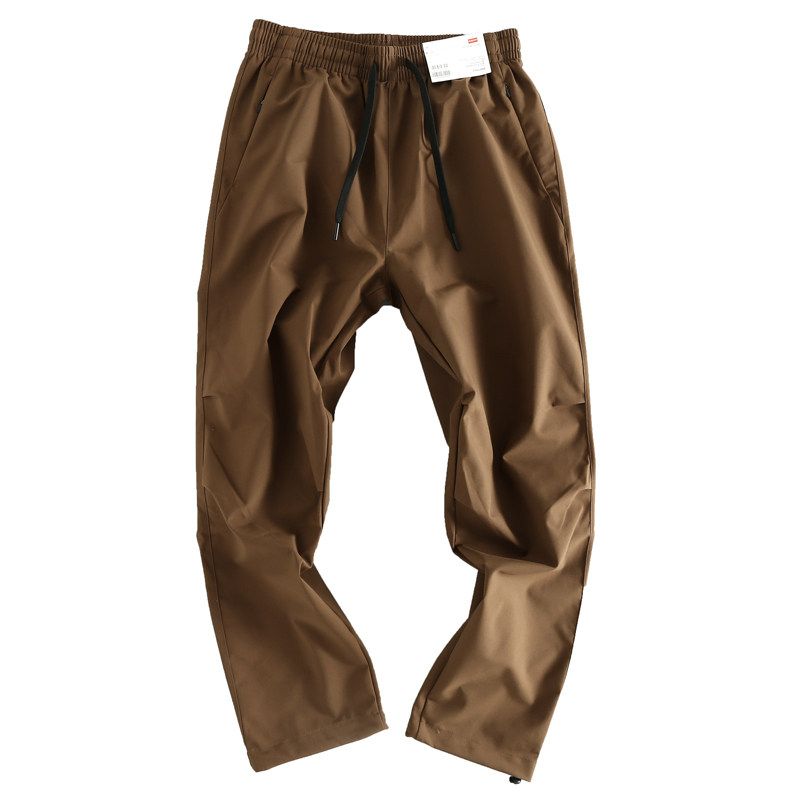 Export Surplus Order Spring and Autumn Thin Men's Casual Trousers Linen Drape Cut the Tag Off Overplus Order Solid Color Pants Umbrella Pants Men