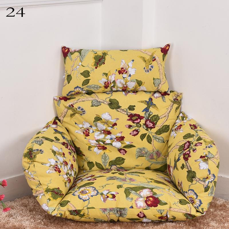 Hanging Swing Egg Chair Cushion Cover Patio Large Round Papasan Chair Pad Cover Empty (No Filling) Garden Lounger Cushion Cover