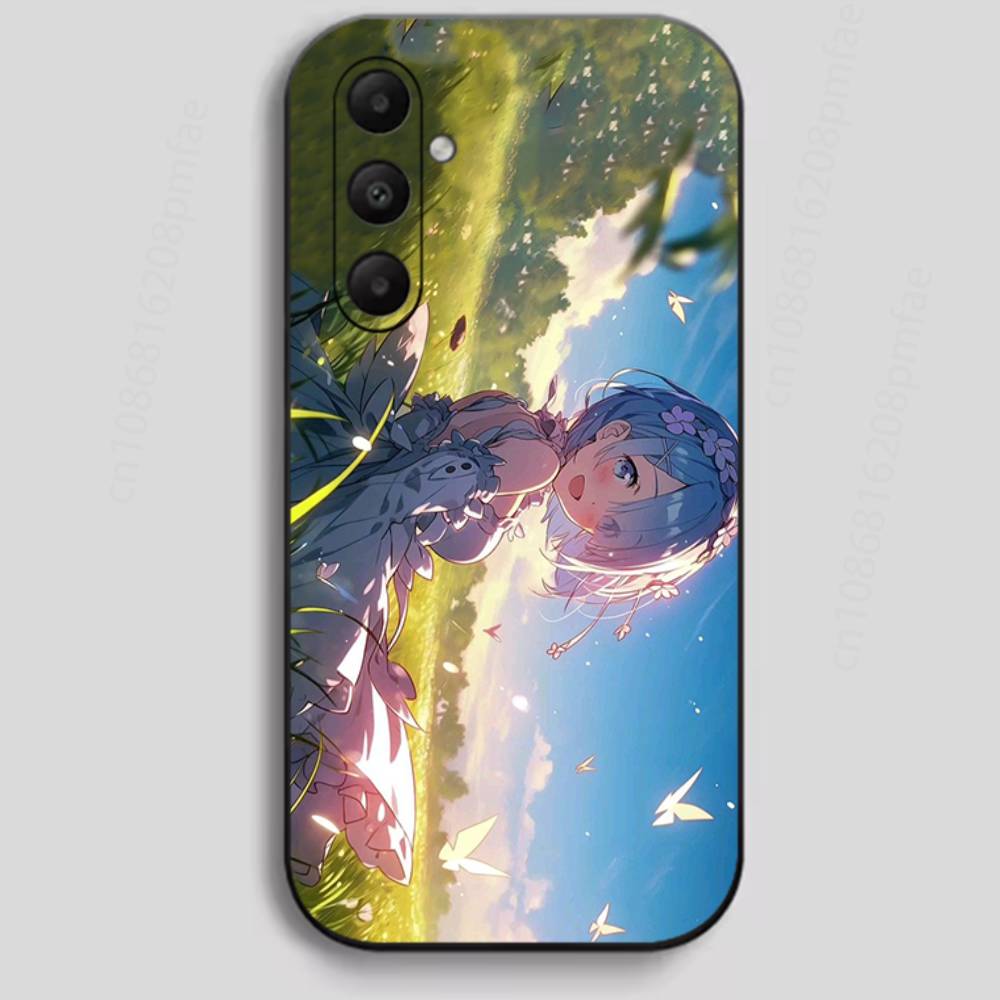 Japan Anime ReZERO Phone Case For Samsung Galaxy A13,21s,22,31,32,40,52,71,A91 Soft Black Shell