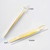 New Designed Isolation Lash Extension Tweezers High Precision Stainless Steel Curved Tip Tweezers Quick-Separator Makeup Tools