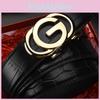 Men Leather Fashion Belt With Letter Design Auto Buckle For Business Leisure And