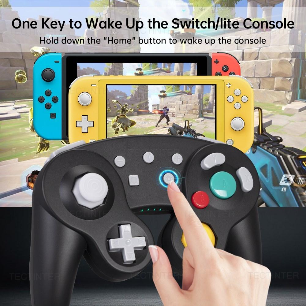 Bluetooth-kompatibler Gamecube Controller für NS Switch 2/Switch Konsole Gamepad für Steam/Android/PC Joystick mit Turbo-Funktion