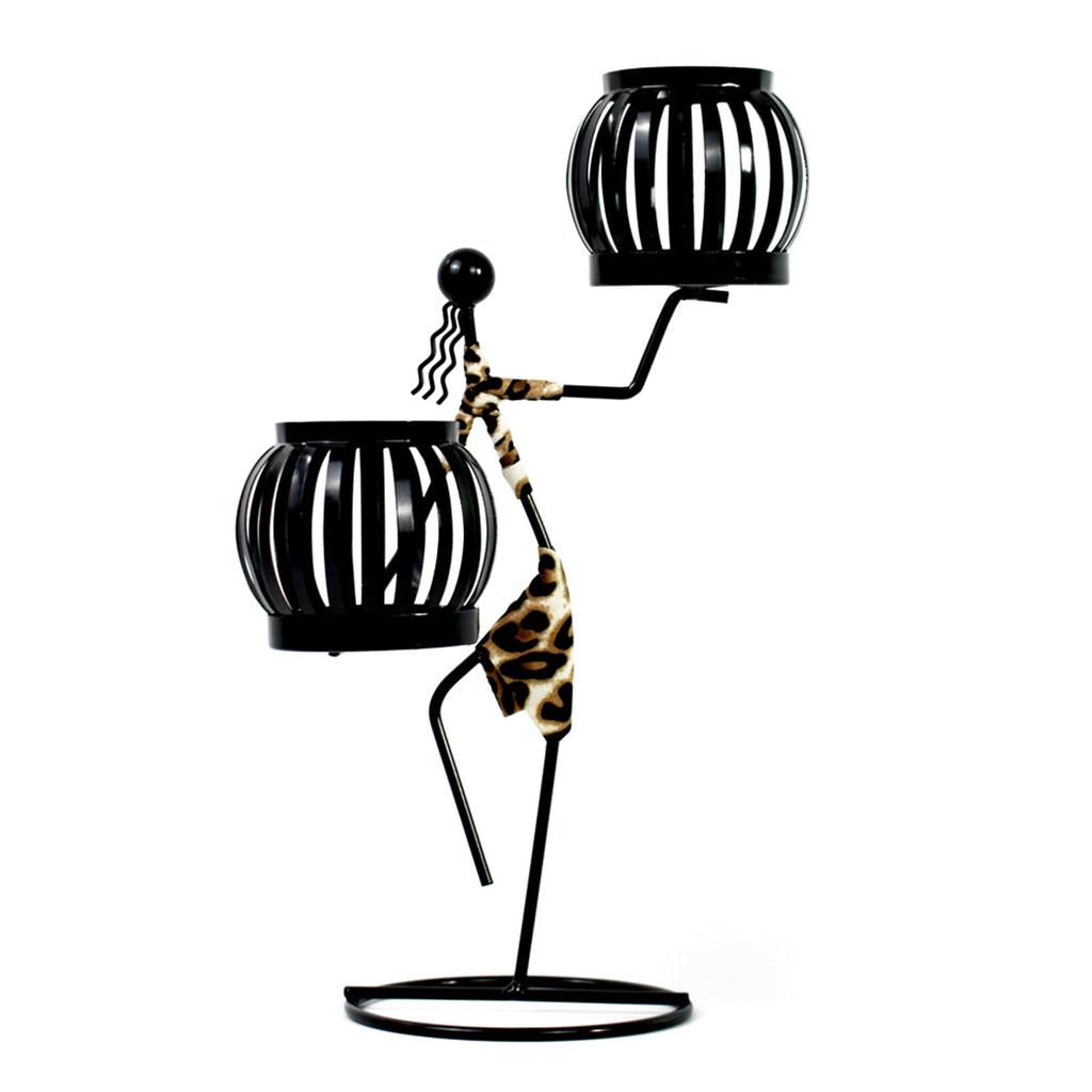 Abstract Man Candlestick Modern Iron Figure Candlestick Holders Table Decors Gift Centerpieces for Wedding Home
