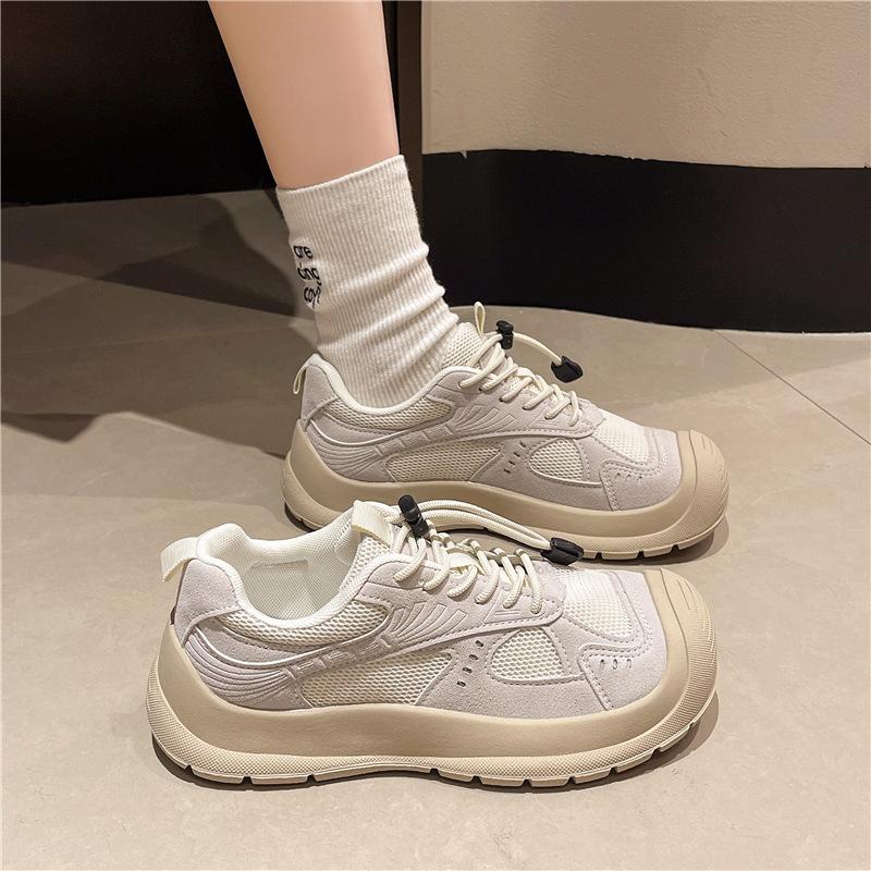 2024 Autumn New Big-headed Ugly Cute Thick-soled Versatile Sports and Leisure Shoes Children's Flat-soled Outdoor Mountaineering Dad Shoes