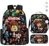 Student Schoolbag Cartoon Backpack Set 3D Digital Printing Backpack