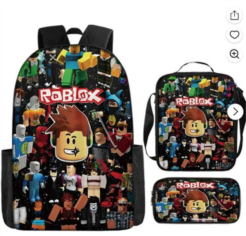 Student Schoolbag Cartoon Backpack Set 3D Digital Printing Backpack