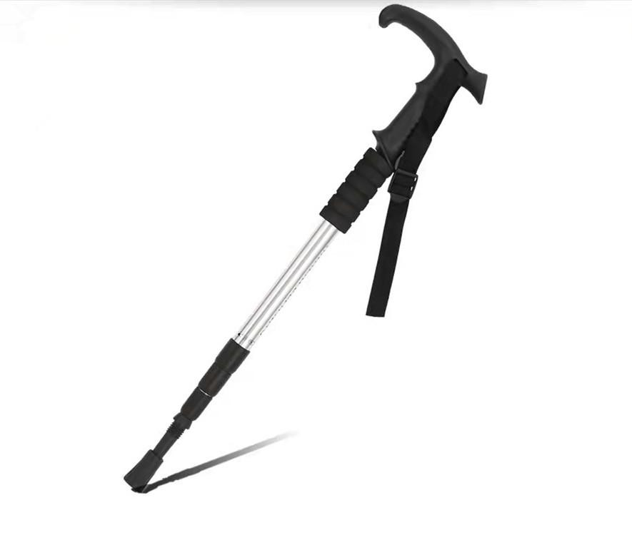 Low Moq Trekking Pole 4 Section Alpenstock Light Telescopic Hiking Stick Anti-shock Anti-skid Walking Stick