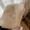 Women's Korean Style Soft Wool Knit Scarf - Winter Fashion, Thickened Warmth, Versatile for Students