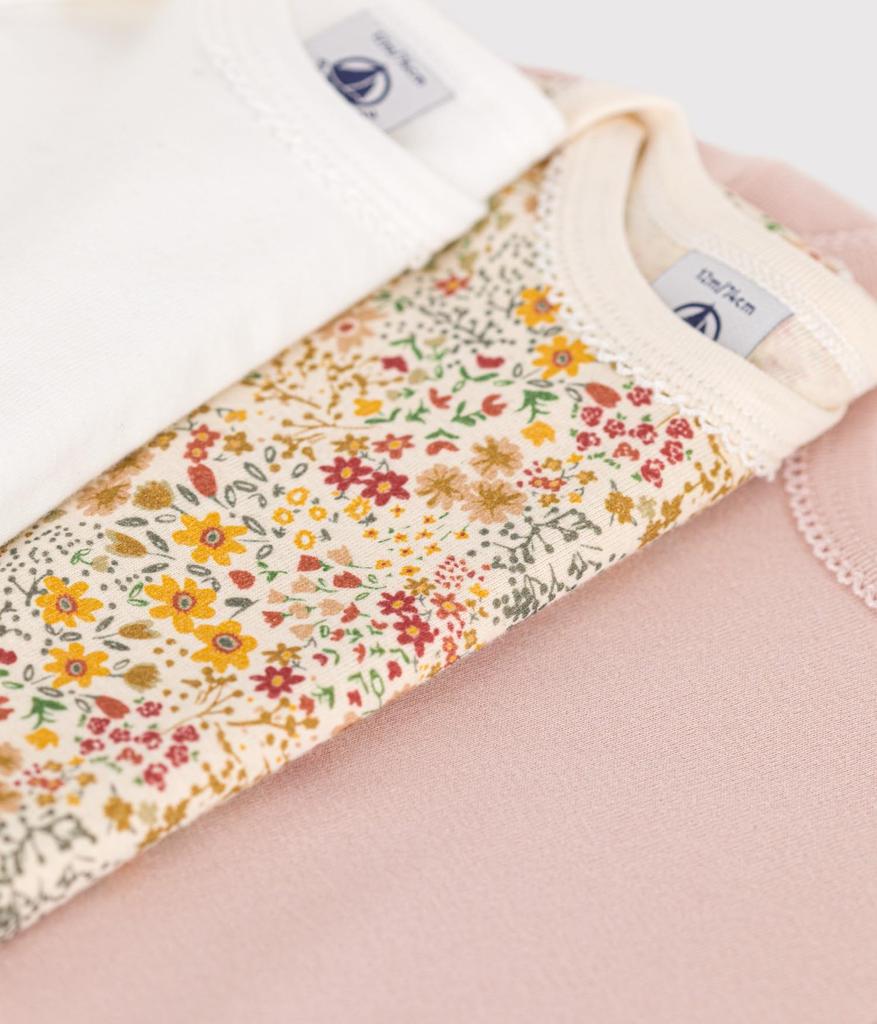 Long Sleeve Body Set of 3 A0BRG Multicolor 1 6 Months 67cm [Petit Bateau]