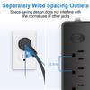 8 in 1 Power Strip Surge Protector US Plug Wall Outlet Adapter with 5pcs Widely-Spaced AC-Outlets & 3x USB Ports