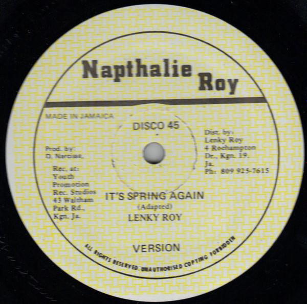 12inch Record SUGAR MINOTT / LENKY ROY - She's Love Sick / It's Spring Again NONE Napthalie Roy Jamaica Reggae, Ska & Dub Used