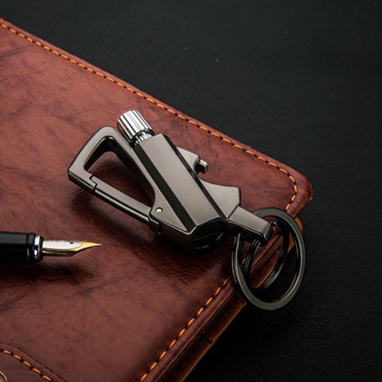 Multifunctional Portable Permanent Metal Keychain Lighter with Bottle Opener