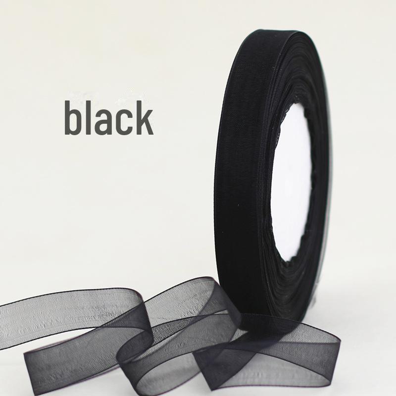 Snow Yarn Ribbon – 1.2cm Decorative Bow for Gift Boxes, Festivals & DIY, 45m