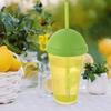 Plastic Cup with Straw Lid for Drinking Water and Beverages 450 ml
