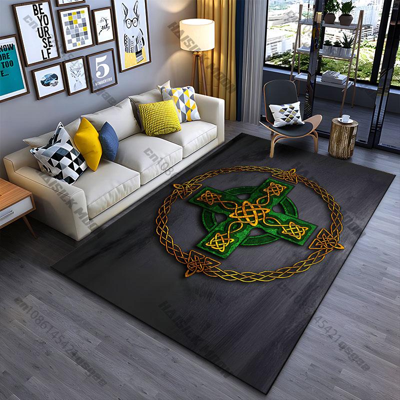 Celtic cross intricate knotwork carpet Yoga living room room decor children's crawling mat doormat area rug games mat