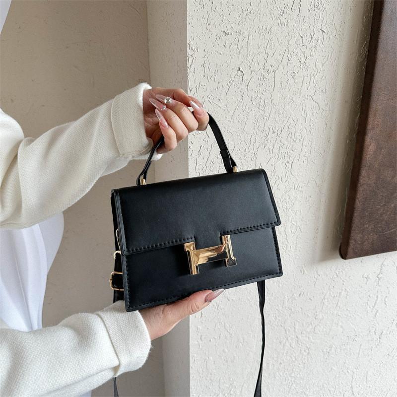 Trendy Street Style Pu Small Square Bag 2023 Winter New Casual Single Shoulder Crossbody Bag