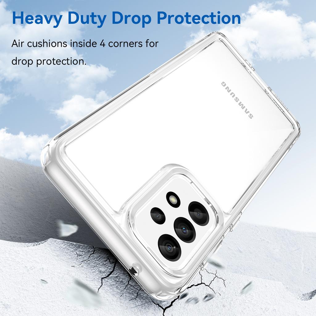 Phone Cover for Samsung Galaxy A33 5G Clear Case with Electroplating Buttons (Big Rear Lens Hole)