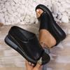 Fashion Slippers Black Wedge Platform 2025 New Women Sandals Women Open Toe Women Orthopedics Thick Bottom Beach High Heels Slide
