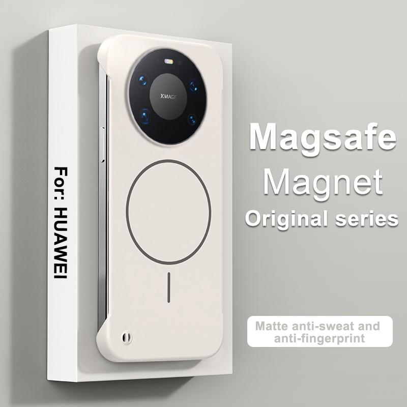 For Magsafe Bezel-less Anti-Fall Case For Huawei Mate 80 Pro Max Ultra Thin Frameless Hard PC Magnetic Cover For Mate 80 80Pro