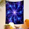 "Vivid Electric Cosmic Energy Burst" Patterned Tapestry Decorative Wall Hanging, Home Bedroom Living Room Decor