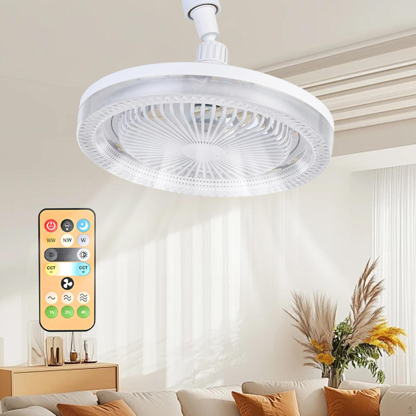 

Потолочный вентилятор с плафоном Декоративный Модный Таймер Патрон для лампы E27 для маленькой комнаты, кухни