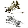 40 Set Stick Pin Stems Hat Lapel Brooch Base Parts DIY Making Craft