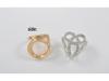Exquisite Ethnic-Style Floral Scarf Buckle for Women - Three-Ring Design
