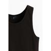 H M sliM Fit Ribbed Sleeveless Top Black
