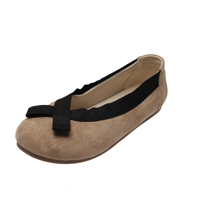 

Literary and artistic Mori single shoes women s 2025 spring new soft leather women s shoes soft soles soft surface shallow mouth one pedal four season 40