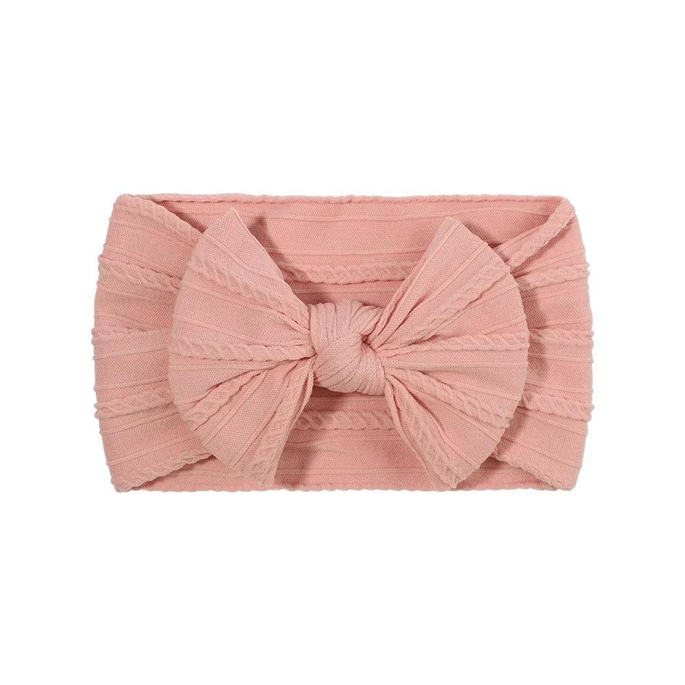 48colors Newborn Baby Headband Girls Elastic Knit Children Turban Baby Bows Soft Nylon Kids Headwear Toddler Hair Accessories